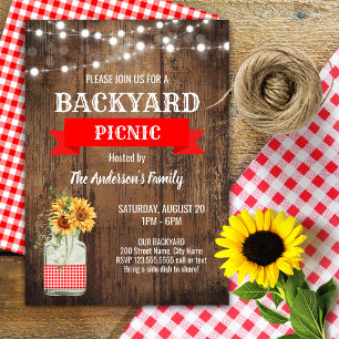 Backyard Picnic Party Einladung