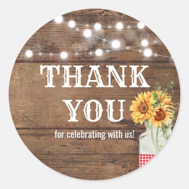 Backyard Picnic Party Runder Aufkleber (Vorderseite)