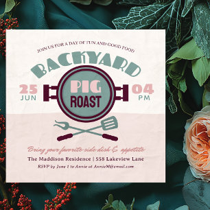 Backyard Pig Roast Einladung
