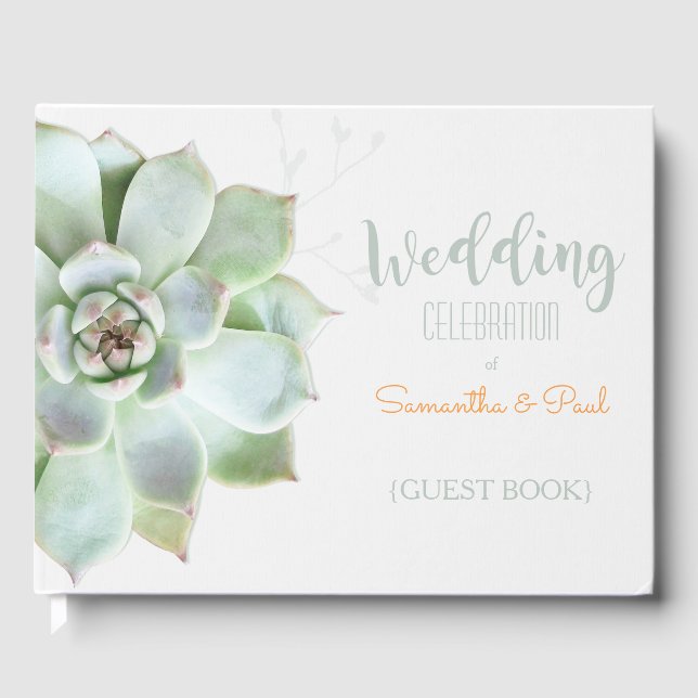 Backyard Succulent Wedding Gästebuch (Vorderseite)