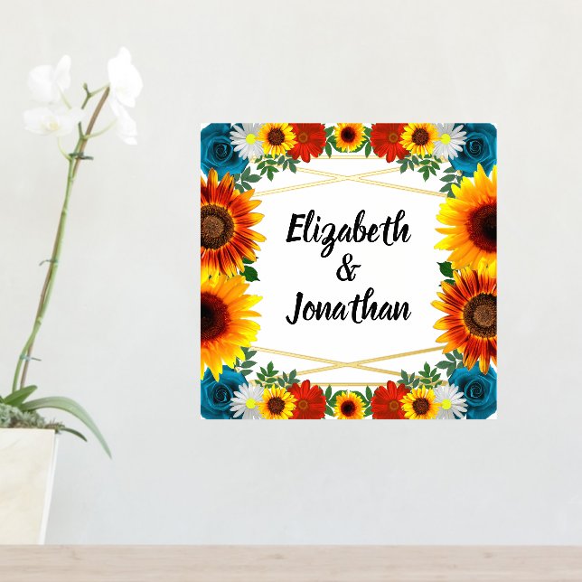 Backyard Summer Floral Geometric Foliendrucke (In Situ (Eingangstisch))