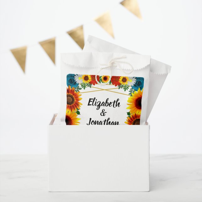 Backyard Summer Floral Geometric Wedding Geschenktütchen (Party)