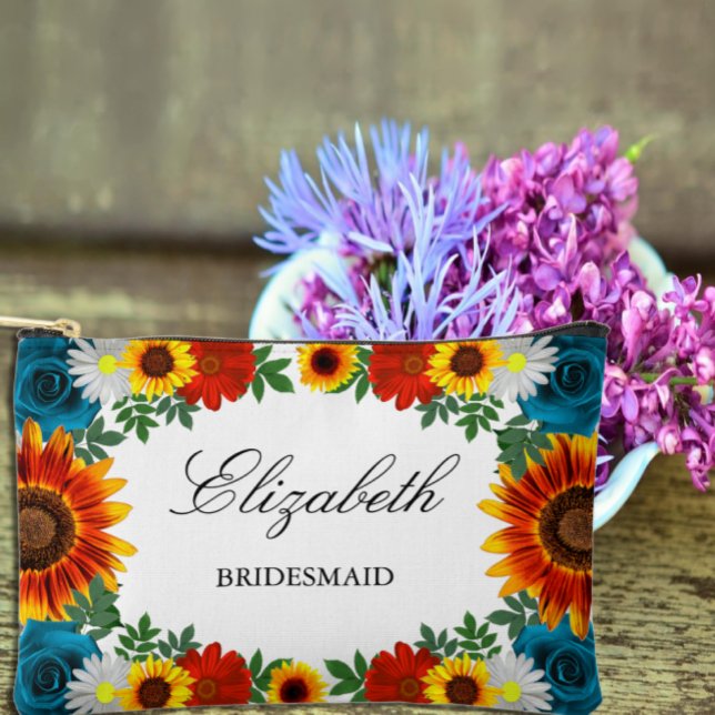 Backyard Summer Floral Zubehörtasche (Von Creator hochgeladen)