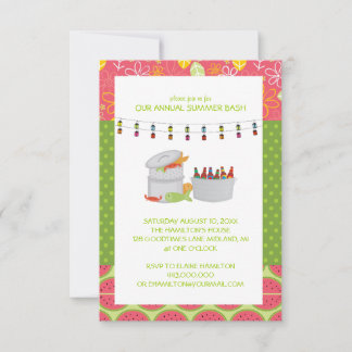 Backyard Summer Seafood Party Einladungen