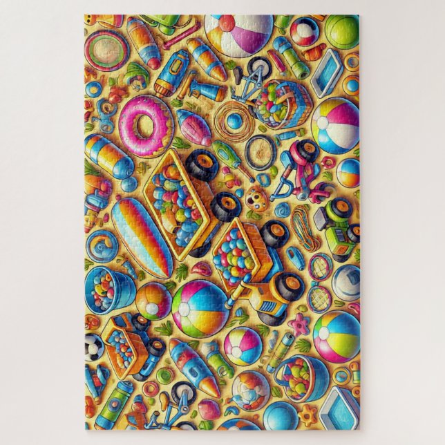 "Backyard Toy Blast" - Jigsaw Puzzle (Vertikal)
