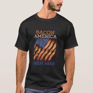 Bacon America Great Again Trump 2020 amerikanische T-Shirt