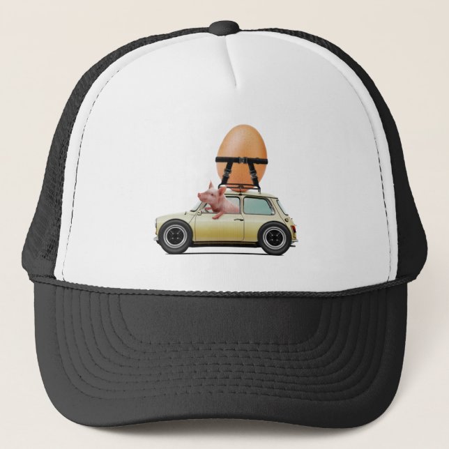 Bacon and Eggs on the Move – Vin Zzep Art Truckerkappe (Vorderseite)