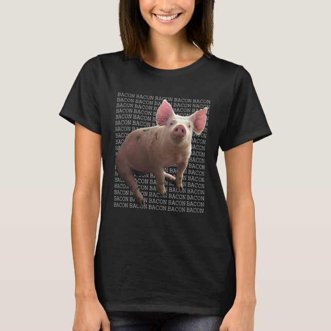 BACON BACON BACON  Cute and  Pig Bacon T-Shirt (Vorderseite)