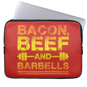 Bacon, Beef, Barbells - Gym Workout Motivierend Laptopschutzhülle