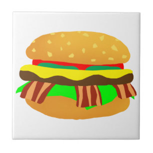 Bacon Cheeseburger Fliese