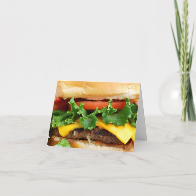 Bacon Cheeseburger Karte (Vorderseite)