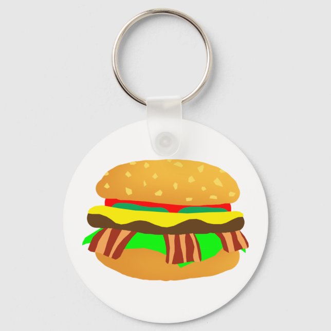 Bacon Cheeseburger Schlüsselanhänger (Vorderseite)