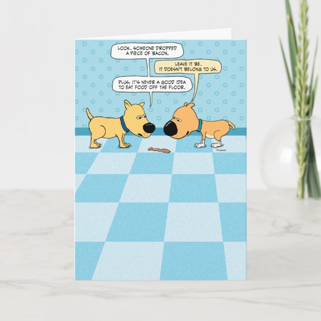 Bacon Chiens Carte d'anniversaire (Devant)