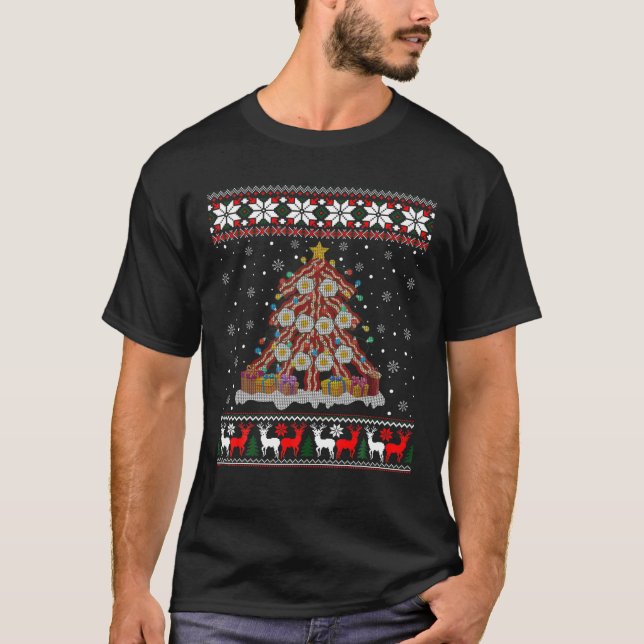 Bacon Christmas Tree Egg Fun Bestes Geschenk für B T-Shirt (Vorderseite)