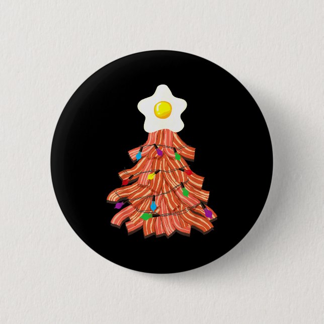 Bacon Christmas Tree Egg Top Shirt _ Funny Rk Love Button (Vorderseite)