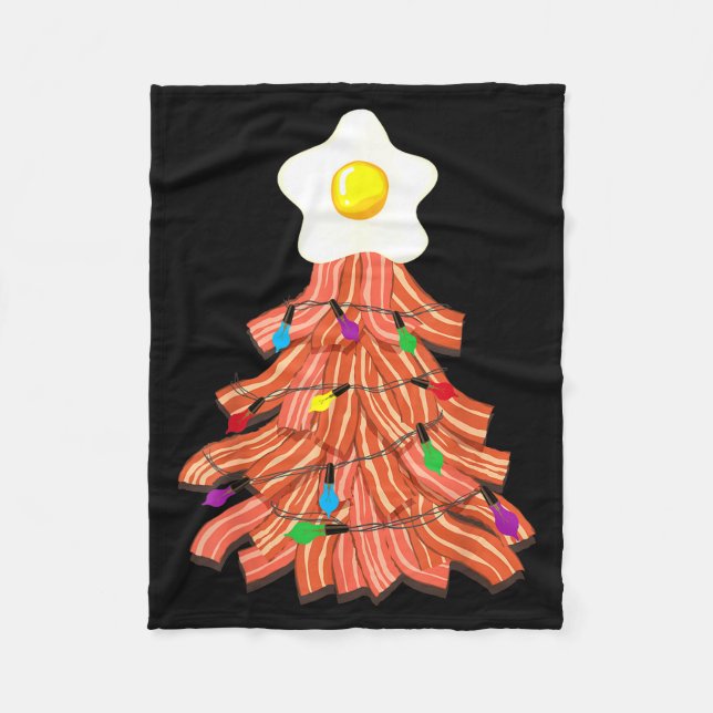 Bacon Christmas Tree Egg Top Shirt _ Funny Rk Love Fleecedecke (Vorderseite)