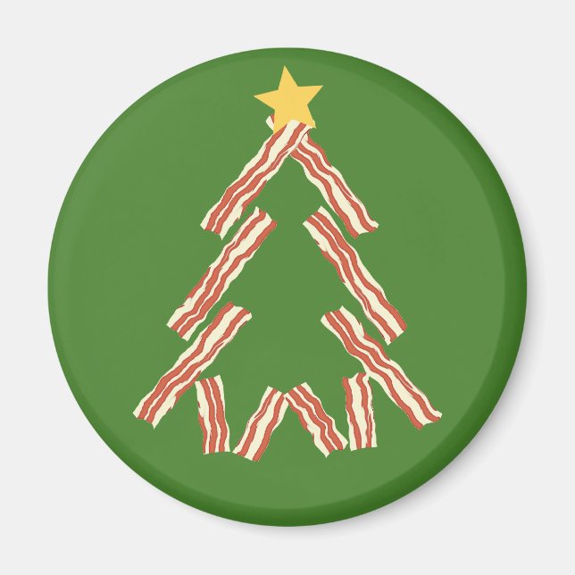 Bacon Christmas Tree Magnet (Vorne)