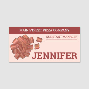 Bacon Crumbles Strips Food Pizza Toppings Pizzeria Namensschild