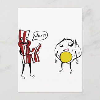 Bacon Eating Bacon Postkarte