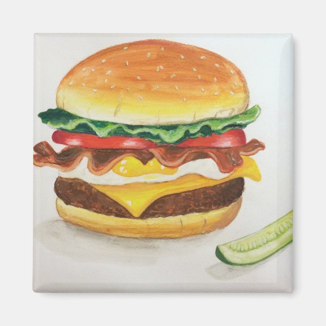 Bacon Egg Cheeseburger Magnet (Vorne)