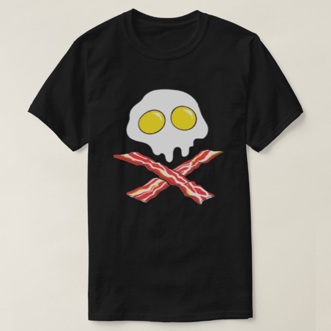 BACON ET OEUFS BONES COOL DE PEAU T-shirt SPOOF (Design devant)