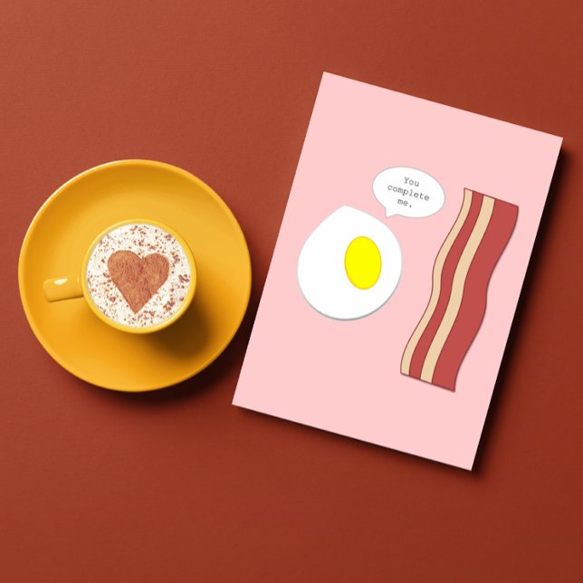 Bacon et oeufs Carte Saint-Valentin (Créateur téléchargé)