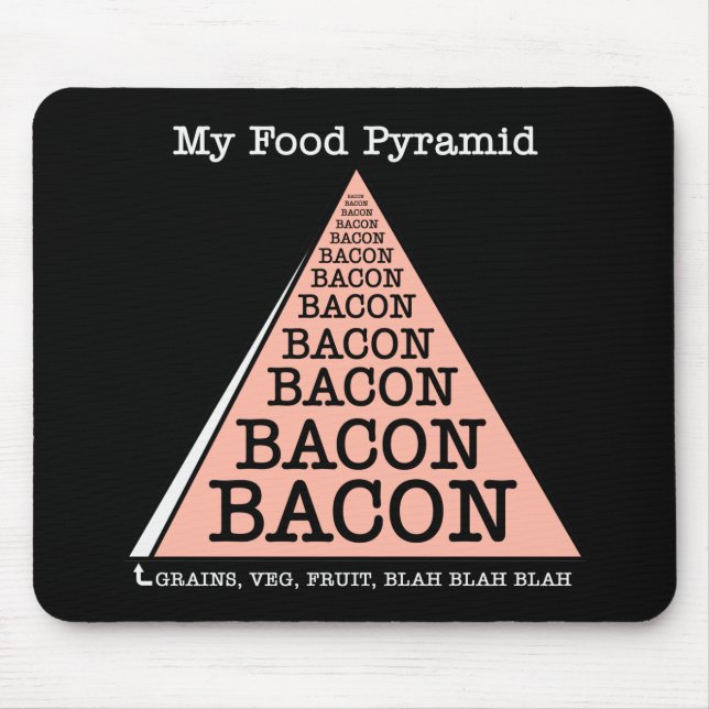 Bacon Food Pyramide Mousepad (Vorne)