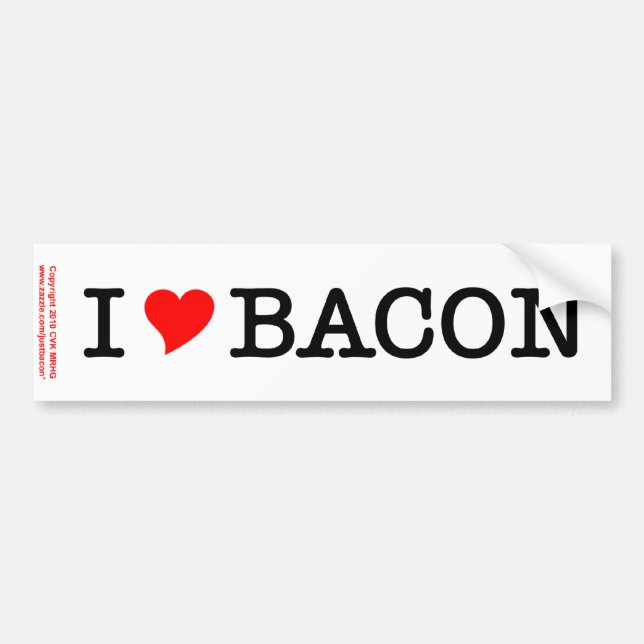 Bacon I Liebe Autoaufkleber (Vorne)