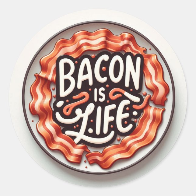 Bacon I Runder Aufkleber (Vorderseite)