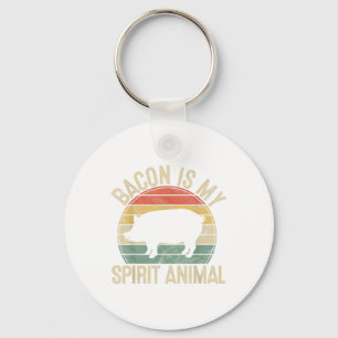 Bacon is my Spirit Animal Gift Retro Grillen Costu Schlüsselanhänger