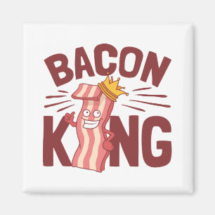 Bacon King Meat Lover Geschenke für Männer Jungen Magnet