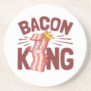 Bacon King Meat Lover Geschenke für Men Boy Getränkeuntersetzer