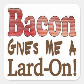 Bacon Lard Quadratischer Aufkleber
