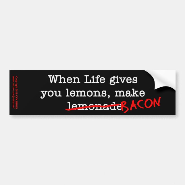 Bacon Life gibt dir Autoaufkleber (Vorne)