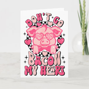 Bacon mein Herz nicht Funny Valentine Paar Männer Karte