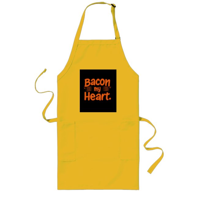 Bacon My Heart Lange Schürze (Vorne)