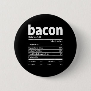 Bacon Nutrition Facts Family Matching Christmas Co Button