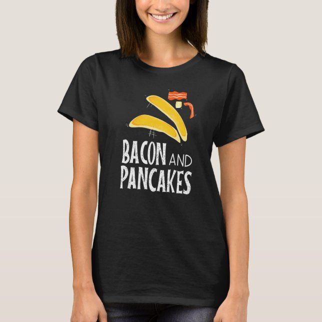 Bacon Pancakes Niedlich Morgenessen Frühstück T-Shirt (Vorderseite)