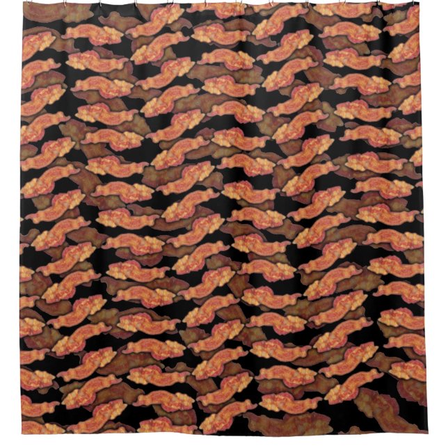 Bacon Pattern Duschvorhang (Vorderseite)