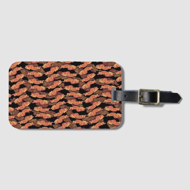 Bacon Pattern Gepäckanhänger (Vorderseite (Horizontal))