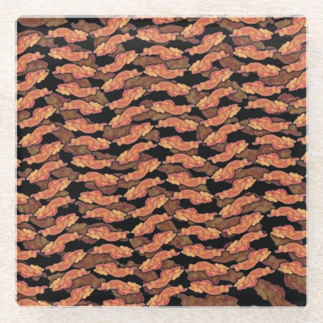 Bacon Pattern Glasuntersetzer (Vorderseite)
