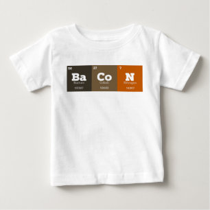 Bacon Periodic Table Chemistry Chemical Elements Baby T-shirt
