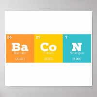 Bacon Periodic Table Chemistry Lehrer oder Student