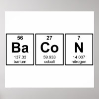 Bacon Periodic Table Element Symbols