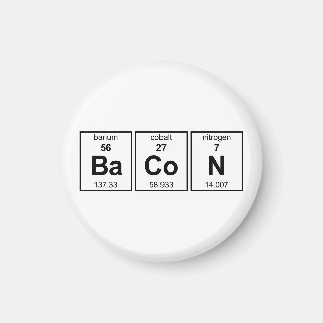BaCoN Periodische Tabelle Magnet (Vorne)