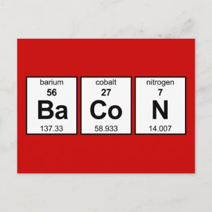 BaCoN Periodische Tabelle Postkarte