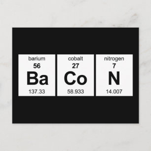 BaCoN Periodische Tabelle Postkarte