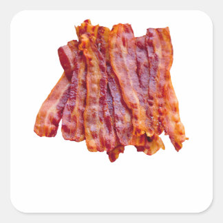 Bacon Quadratischer Aufkleber