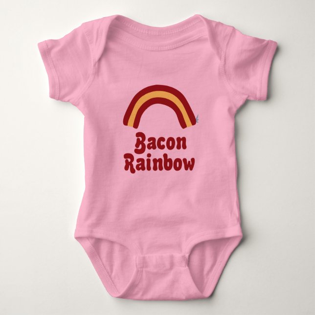 Bacon Rainbow Baby Clothes Strampler (Vorderseite)