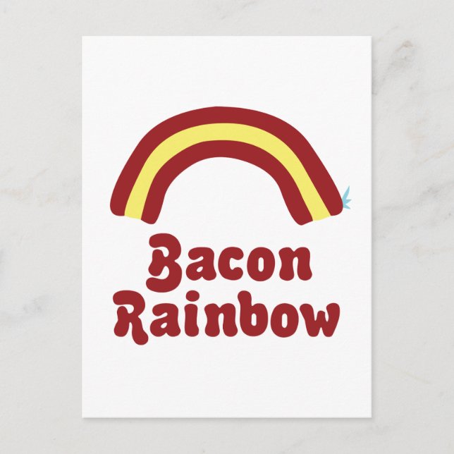 Bacon Rainbow Postkarte (Vorderseite)